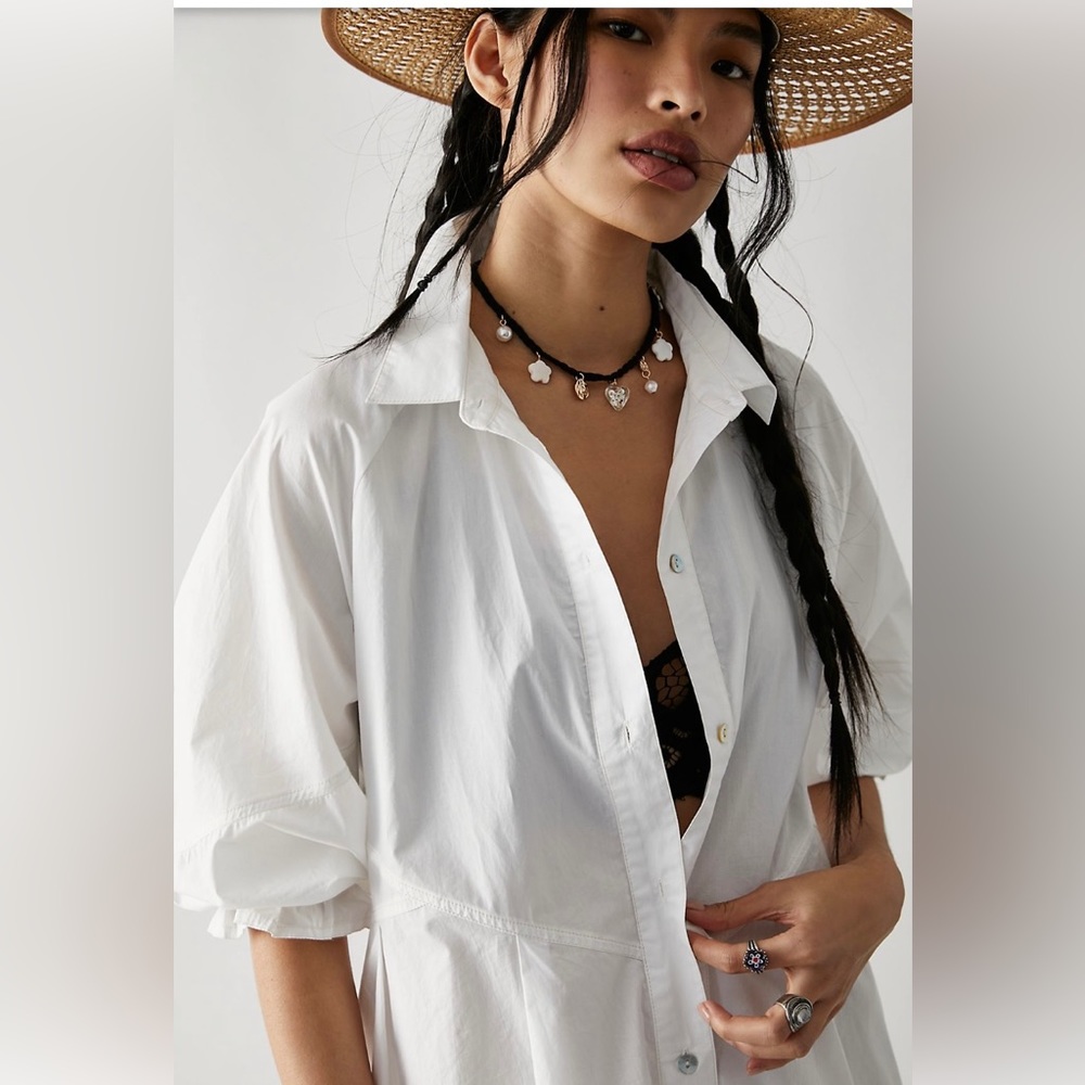 Hannah Poplin Mini - 3 Colors Available! White, Denim/Tan, Green!